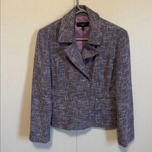 Talbots Women's Purple Tweed Blazer